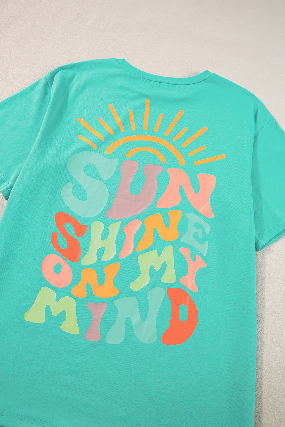 Mint Green SUNSHINE ON MY MIND Graphic Tee